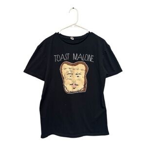 “Toast Malone” Funny Parody Graphic T-Shirt Size Large (Unisex)